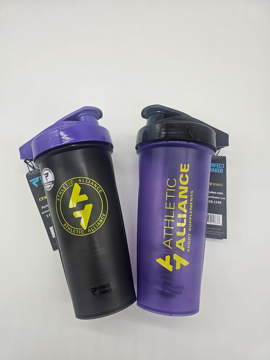 Athletic Alliance Sport Shaker 828ml Black with Purple Lid