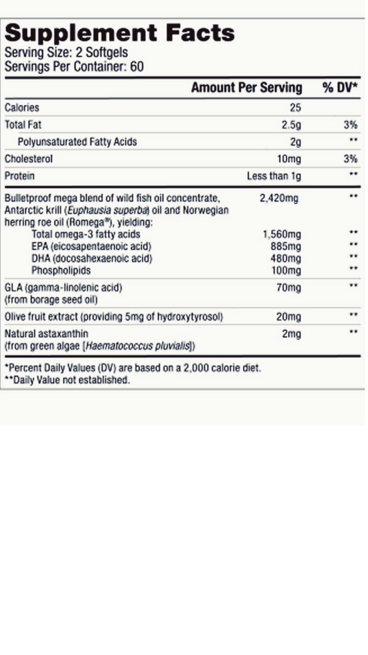 Bulletproof Omega Krill Complex (120 Softgels)