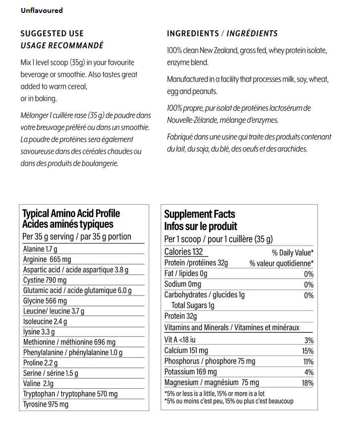 Just Clean New Zealand Grass-Fed Whey Protein 454g/1lb