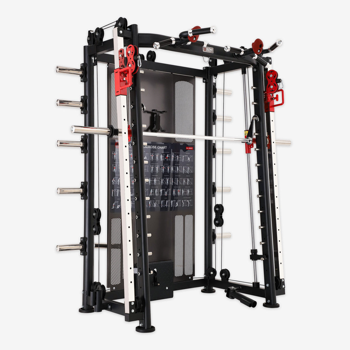 Cambo—Multi-Function Smith Machine 2000LB AL-3000Y+Bench+Accessories