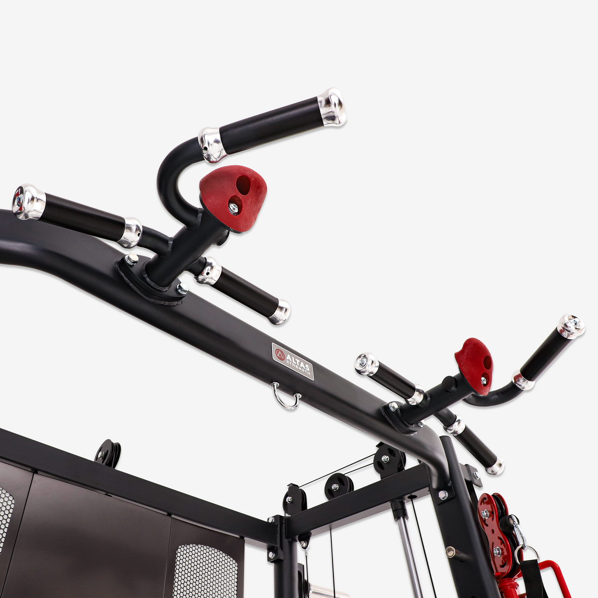 Altas Strength Multi-Function Smith Machine Black And Red 2000IB Workout Light Commercial Fitness Equipment AL-3000Y