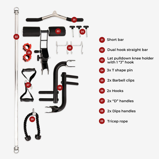 Altas Strength Multi-Function Smith Machine Black And Red 2000IB Workout Light Commercial Fitness Equipment AL-3000Y