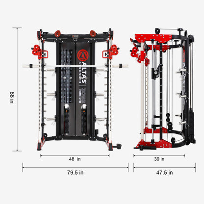 Combo—Smith Machine AL-3058G+Bench+Accessories