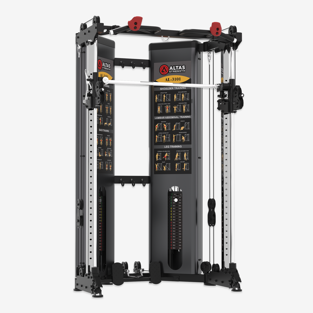 Folding Home Gym Smith Machine With Pulley System Gym Squat Rack AL-3101
