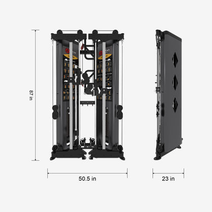 Folding Home Gym Smith Machine With Pulley System Gym Squat Rack AL-3101