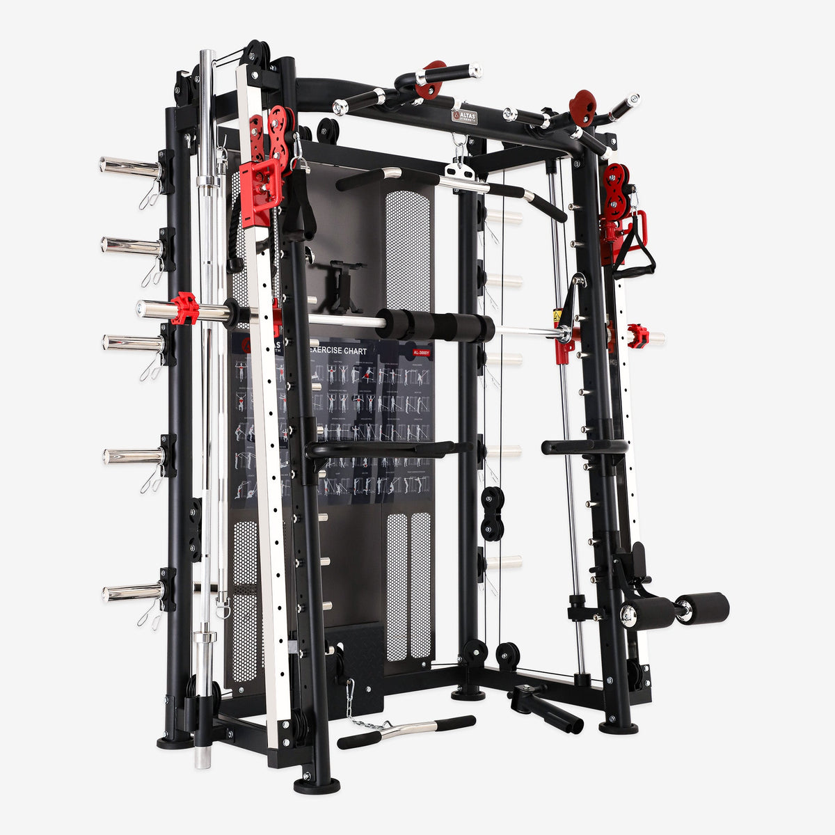 Cambo—Multi-Function Smith Machine 2000LB AL-3000Y+Bench+Accessories