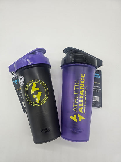 Athletic Alliance Sport Shaker 828ml Black with Purple Lid