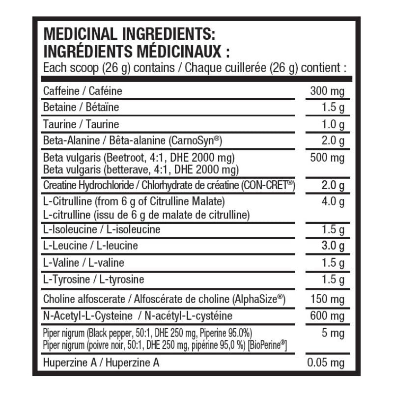 Suplemento JYM Science Pre JYM Pre-Entrenamiento, 20 porciones