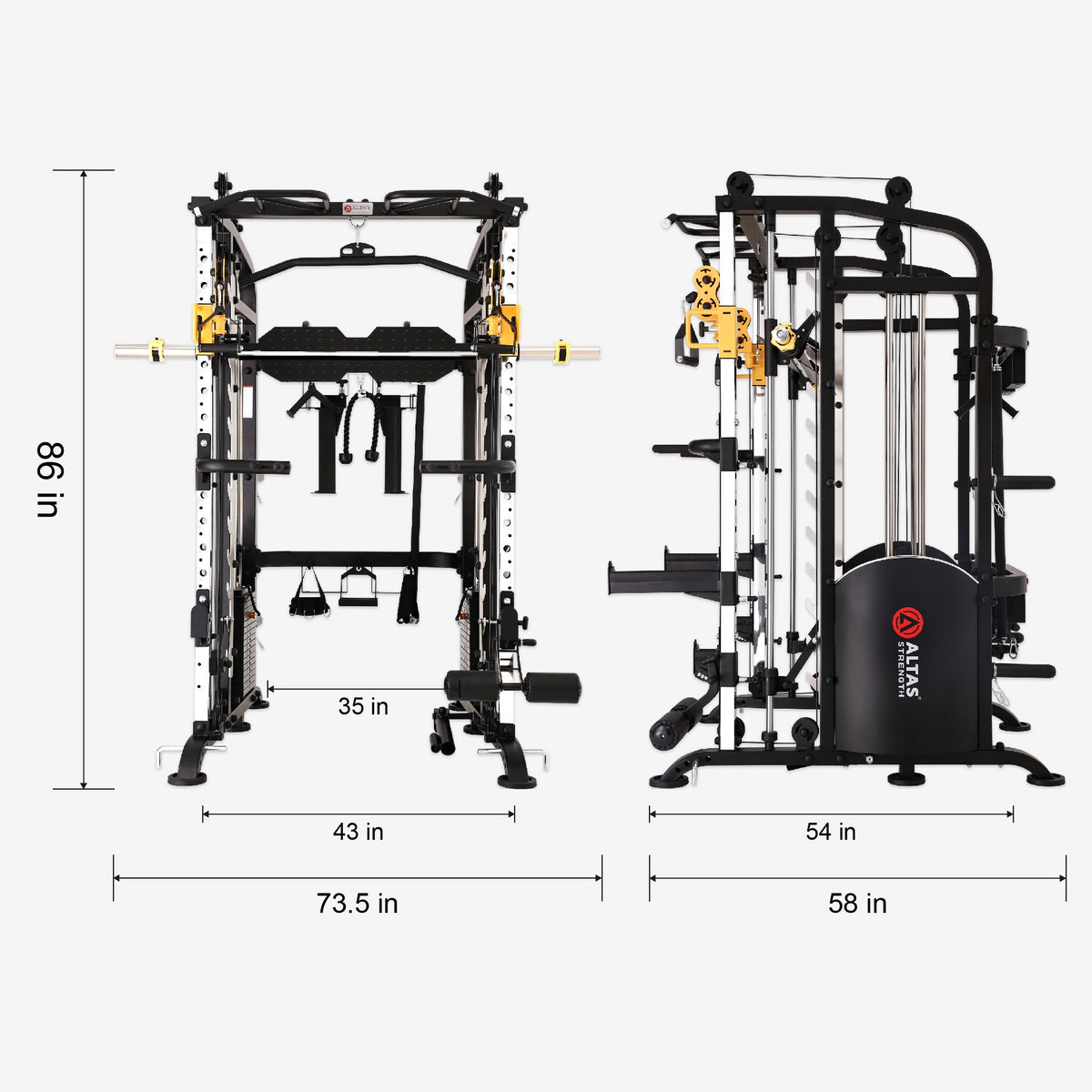 Cambo—Strength Smith Machine AL-M810 +Bench+Accessories