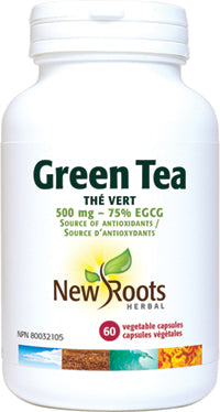 New Roots Herbal Green Tea 500mg - 75% EGCG (60 Veg Caps)