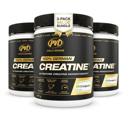 PVL Creapure 100% German Creatine, 3-Pack Value (3 x 410g = 1230g)