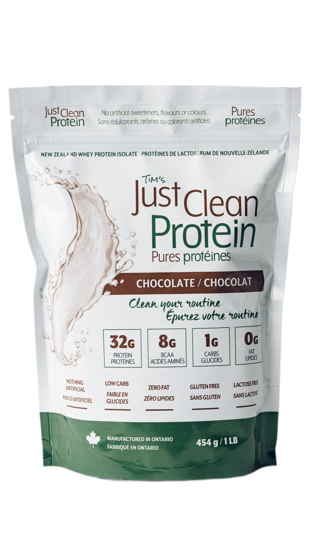 Just Clean New Zealand Grass-Fed Whey Protein 454g/1lb