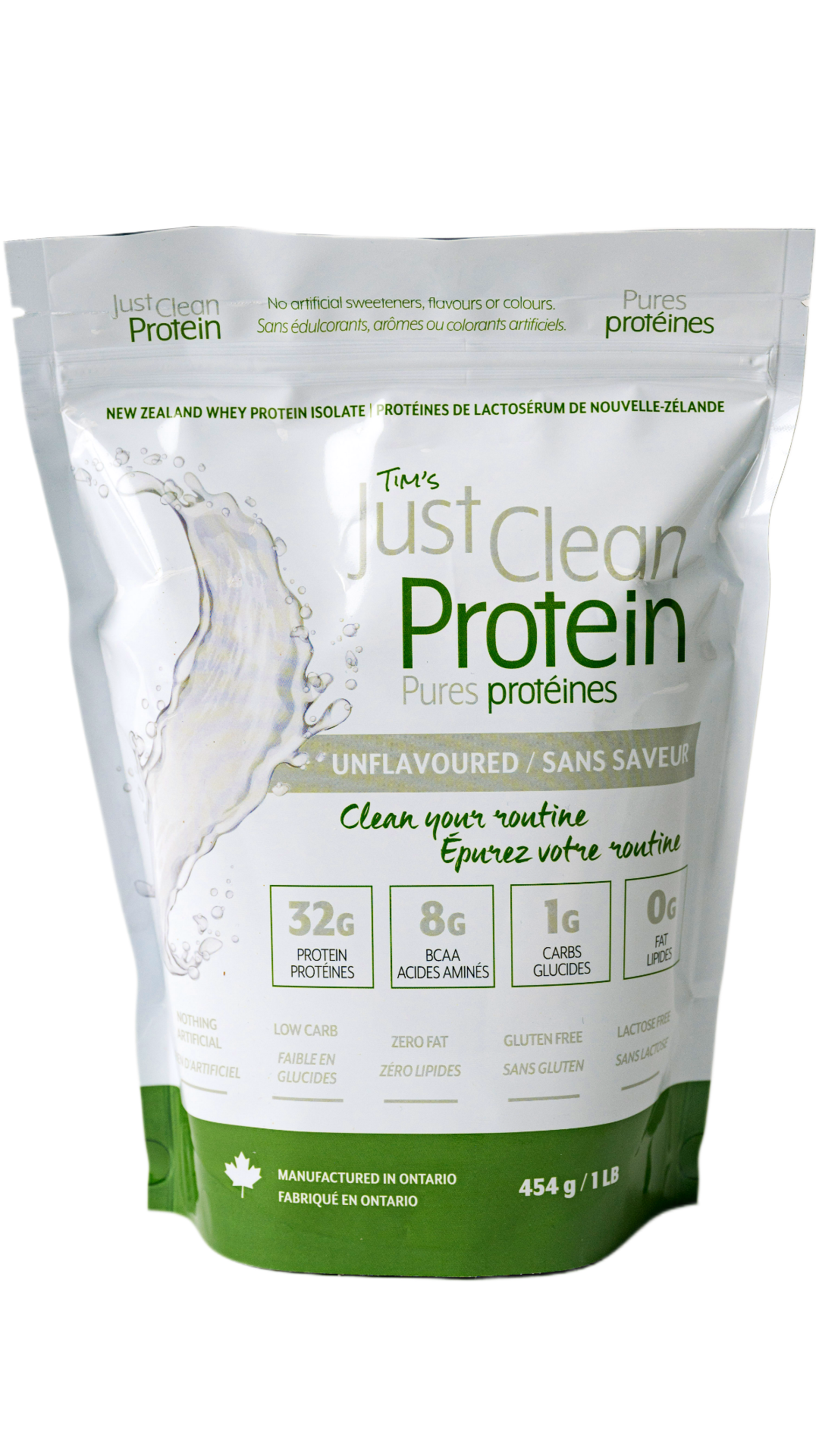Just Clean New Zealand Grass-Fed Whey Protein 454g/1lb