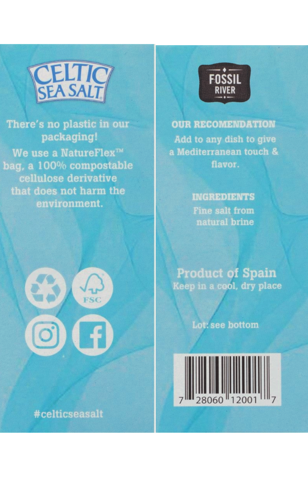 Celtic Sea Salt Fine River Salt, 300g