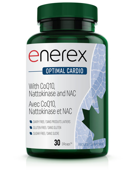 Enerex Optimal Cardio with CoQ10 Nattokinase and NAC (30 DRCaps)