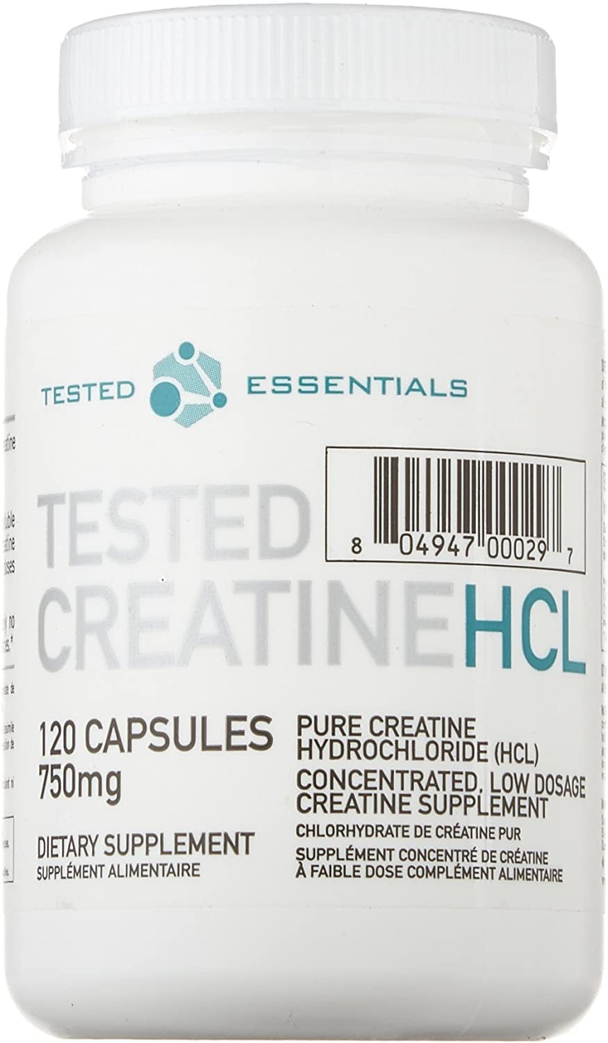 Tested Nutrition Essentials Hcl Pure Creatine Hydrochloride, 120 caps